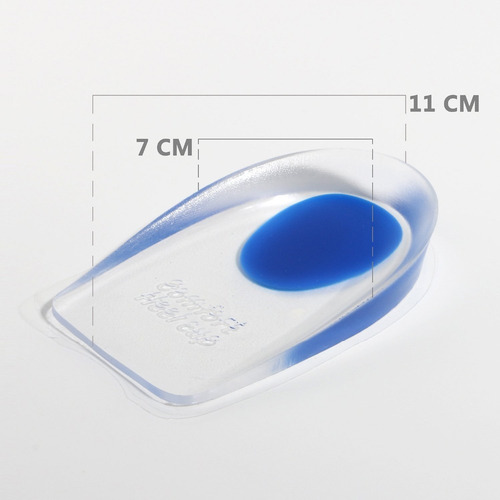 Imagen 3 de 4 de Talonera De Gel Silicona Deporte Trabajo Punto Rojo Y Azul