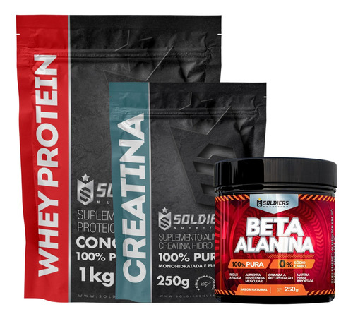 Whey Concentrado 1kg + Creatina 250g + Beta Alanina 250g