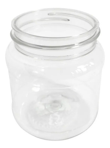Frasco De Plástico De 250 Ml 30 Piezas Transparente Con Tapa Blanca