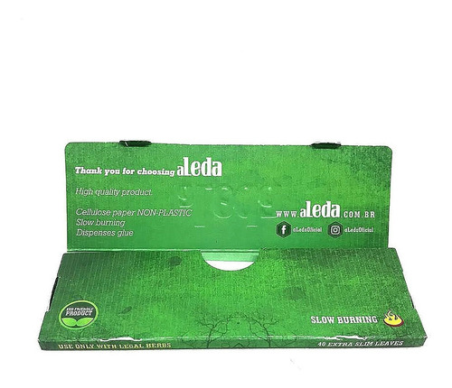 Imagem 4 de 9 de Seda Aleda Celulose Verde Grande Transparente Fechada C/ 20