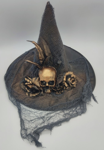 Gorro Sombrero Disfraz Bruja Halloween Deluxe Cosplay Calave