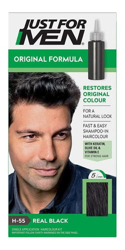 Shampoo Tintura Restaurador Negro Just For Men 5 Minutos