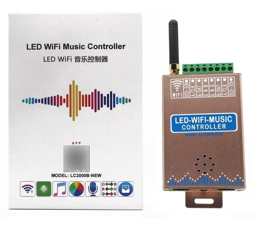 Lc2000b Controlador Espectro Musica Spi Wifi Para Tira