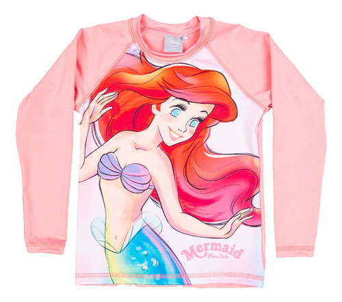 Remera Uv Sirenita Niña Proteccion Solar Princesas Disney®