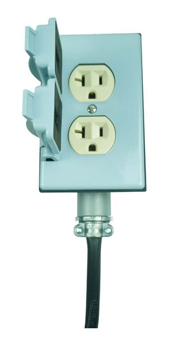 Extension Cable Uso Rudo 30 Metros Calibre 12 Contacto Doble Color Negro
