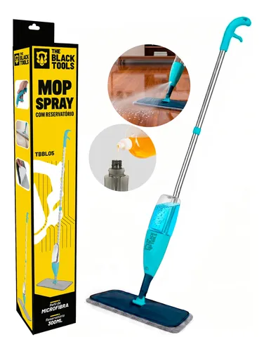 Mop Spray Rodo Com Reservatorio Vassoura Magica Limpeza Azul