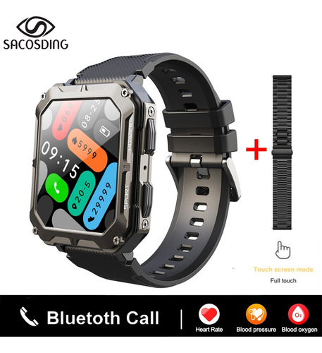 Reloj Inteligente Para Hombre Bluetooth Call Ip68 Para Depor