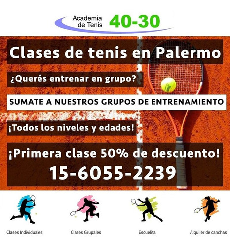 Imagen 1 de 8 de Clases De Tenis Palermo