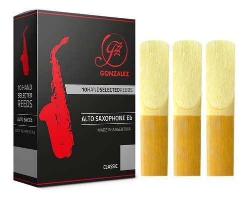 Kit 3 Palhetas Gonzalez Para Sax Alto Classic - Escolha Nº