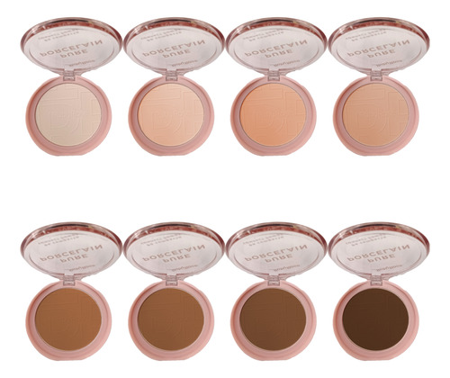 Base de maquiagem em pó Ruby Rose Linha Rosa Pó Compacto Pure Porcelain tom p10 - 7mL 7g