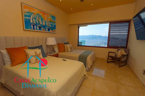Cad Villa Emiliano. Con Terraza Con Alberca, Sala, Comedor, Bbq Y Vista A La Bahía De Acapulco
