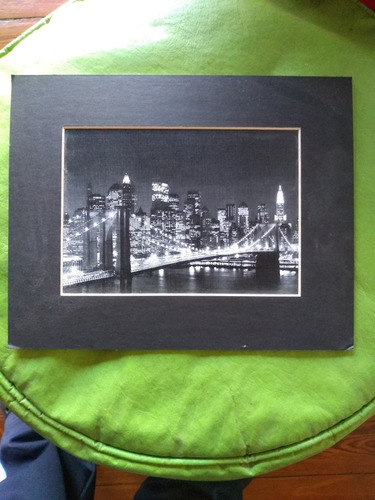 Cuadro Cartón 25x20cm Con Imagen De New York-