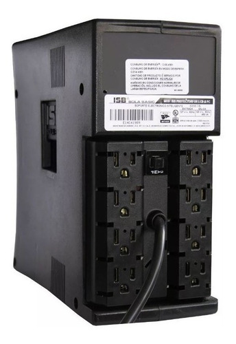 Imagen 5 de 5 de UPS Sola Basic 450 450VA entrada y salida de 127V negro