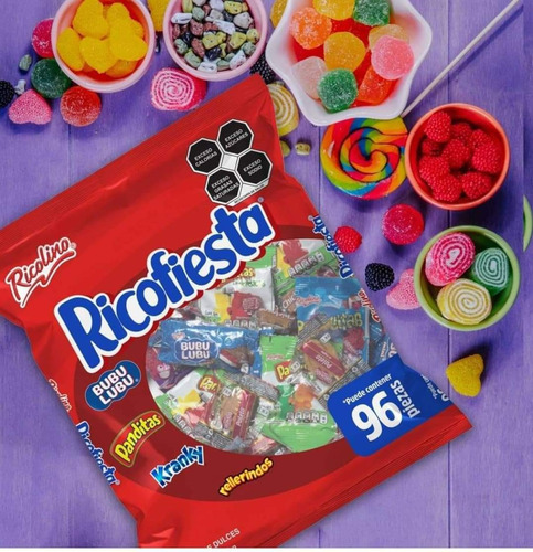 Ricolino Surtido Ricofiesta Bolsa 1.3kg (96 Dulces) Piñata