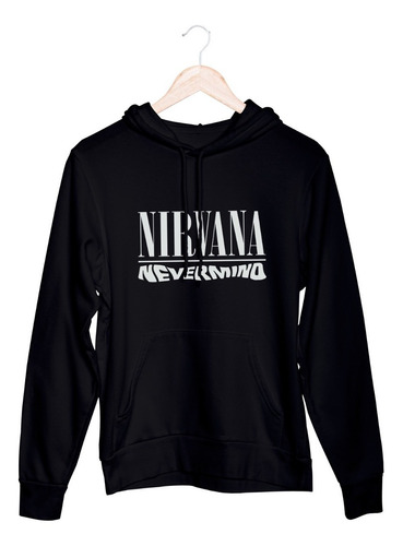 Buzo De Nirvana Capucha Algodón Cardado Premium Música Rock