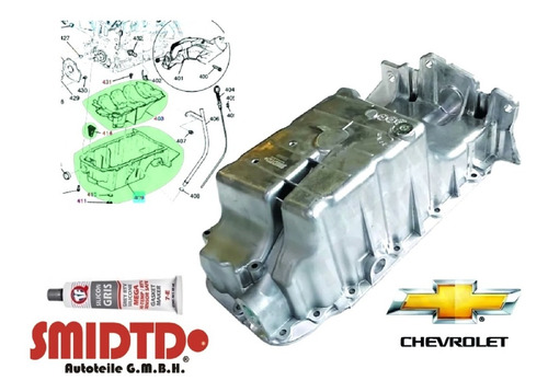 Imagen 5 de 6 de 1 Carter Con Tapon Para Chevrolet Sonic 12-17 1.6l 1 Deflector 1 Colador De Aceite 1 Silicon Envío Gratis