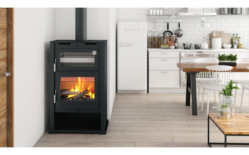 Estufa Calefactor Con Horno A Leña Fm M-107 Doble Combustión