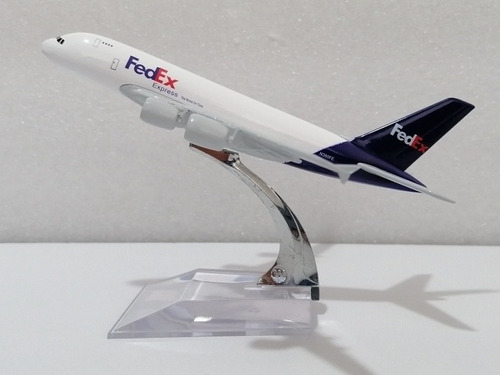 Avión A Escala 1:400//fedex A380//15cms De Largo //metálico 