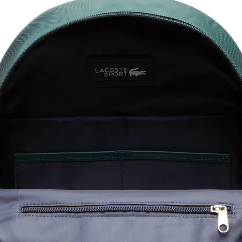 Mochila Lacoste Ultimum Petit Piqué Nh2482ut-554 Color Verde Oscuro Diseño De La Tela Lisa