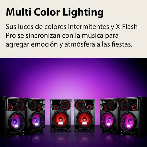 Minicomponente Lg Xboom Cl98 Con Karaoke Y Efectos De Dj Negro 3500 W