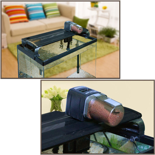 Imagen 2 de 9 de Lcd Automático Alimentador De Peces Acuario Tanque Automátic