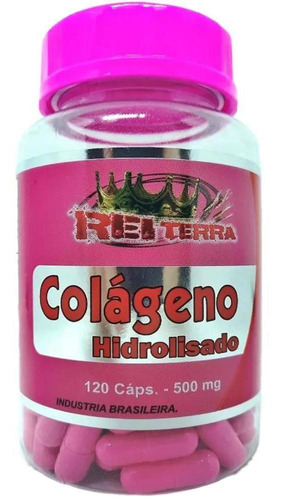 Colágeno Hidrolisado 500mg 120 Cápsulas - Rei Terra Sabor Sem sabor