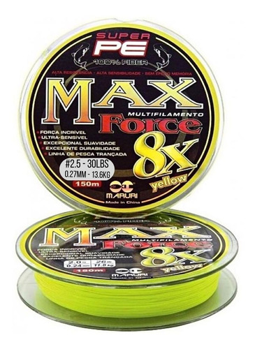 Línea Mult Premium Max Force Maruri 8 x 0,27 mm 150 m Amarilla