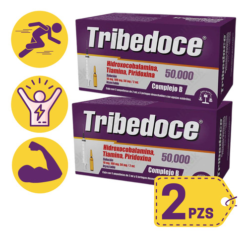 Tribedoce Inyectable 50,000 Ampolletas Complejo B - 2 Cajas