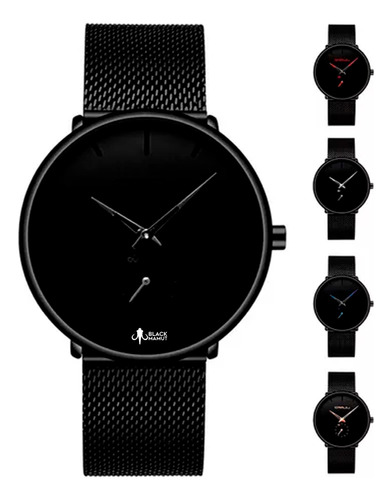 Reloj Crrju Hombre Diseño Ejecutivo Premium Color De La Correa Negra Con Negro