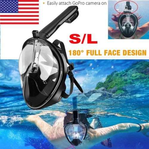 Imagen 1 de 6 de Cara Llena Snorkel Máscara Buceo Natación Snorkel Breather T