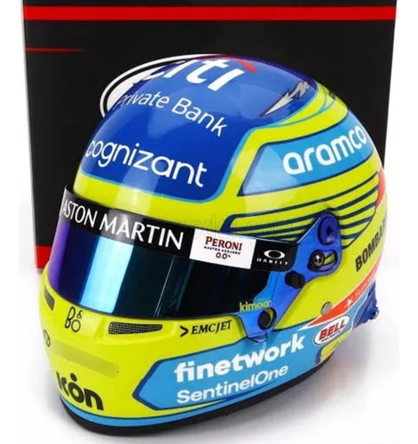 Mini Helmet Casco Aston Martin De Fernando Alonso Formula 1 (Usado)