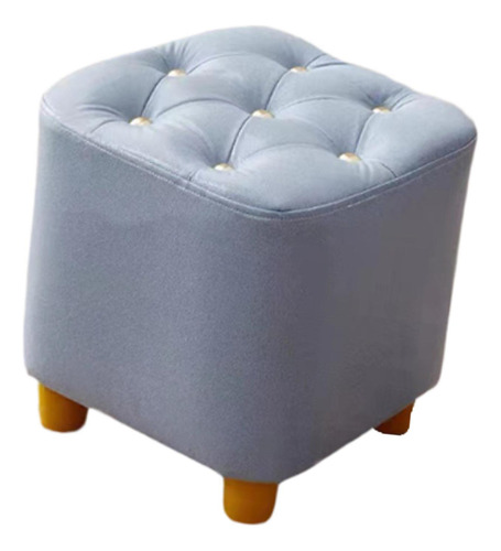 Elegante Reposapiés Otomano Para Decoración Del Azul