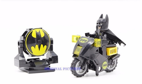 Kit Batman Moto Batsinal Padrão Lego Heróis Dc