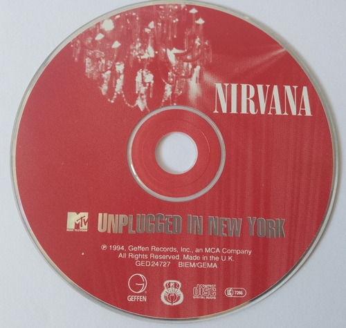 Cd Musical Nirvana Mtv Unplugged In New York Sin Caratula