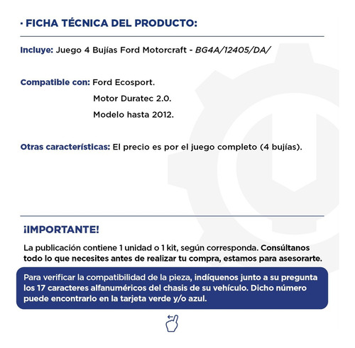 Juego De 4 Bujías Ford Motorcraft Mondeo 2.0 Duratec Origina