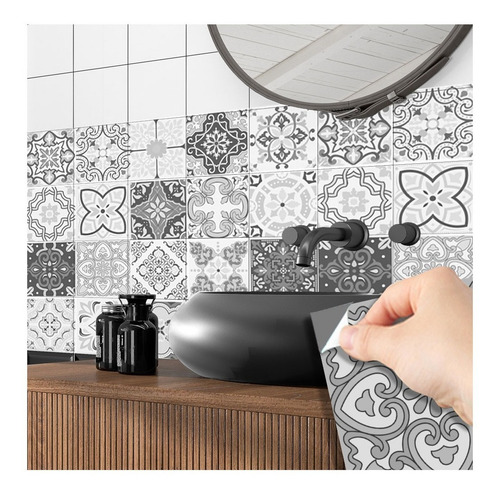 Vinilo Azulejo Mosaico Adhesivo 15x15 Cocina X 12u Laminado Color Seleccionar Diseño