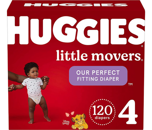 Huggies Little Movers, Pañales Etapa 4, 120ct 