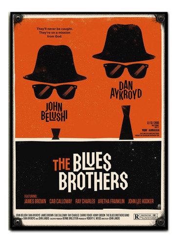 #527 - Cuadro Vintage 21 X 29 Cm / Blues Brothers Poster