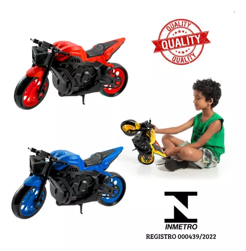 Kit 2 Motos Corrida Brinquedo 1600 Realista Presente Menino