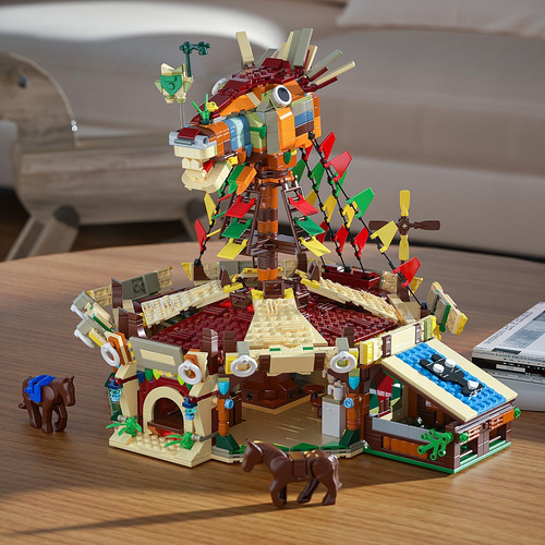 Kit De Modelo De Construcción De Establo De Caballos, Escena