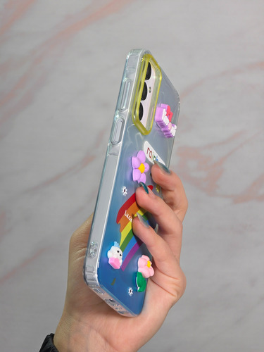 Funda Muñequitos 3d Antigolpes Para Samsung Elegi Modelo Arcoíris A15