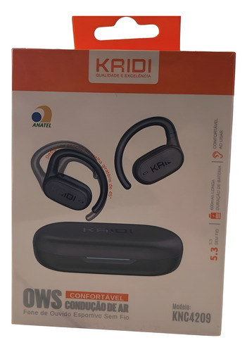 Fone De Ouvido Sem Fio Ows Kaidi Knc-4209 Preto