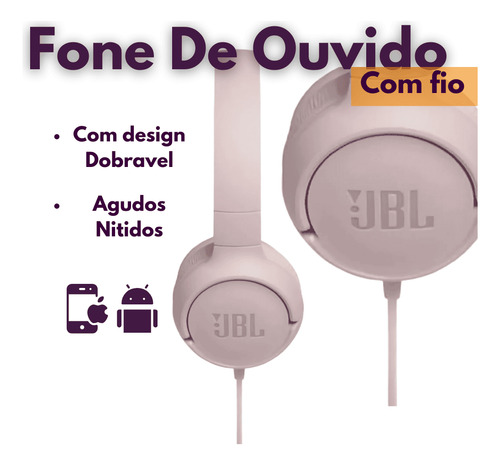 Fone De Ouvido Para Treinar Com Fio Tune500 Rosa