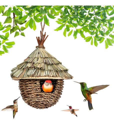 Casa De Colibríes,casa Colgante Para Pájaros Natural