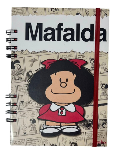 Agenda Mafalda Mensual 12 Meses Fechada Artesanal Papeleria