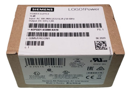 Siemens Fuente De Poder 6ep1331-1sh03 Para Plc Logo Power.