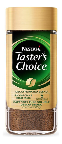 Cafe Soluble Descafeinado Taster's Choice Nescafe 100 Grs