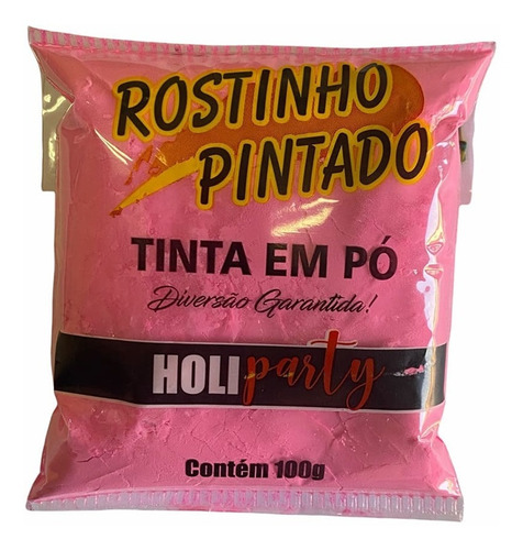 Pó Colorido Holi Neon Chá Revelação Rosa C/ 2 Imediato