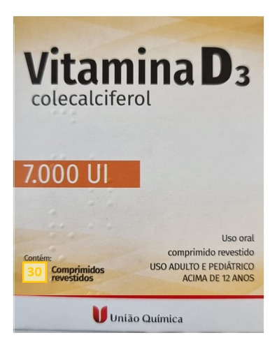 Vitamina D 7.000ui 30 Comprimidos - União Quimica Sabor Without Flavor