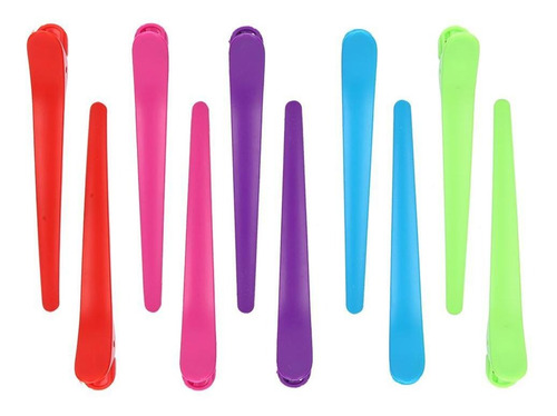 10 Pinzas De Peluquería Salon Clamp Grips Hairpin Duckbill